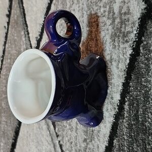 1994 FRANKOMA POTTERY BLUE ELEPHANT COLLECTOR SERIES MUG PRICE FIRM